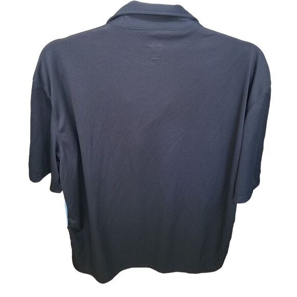 Upward Sports Mens Sz AXL Blue Black Solid Short Sleeve Hydrovent Polo Shirt - Picture 5 of 9